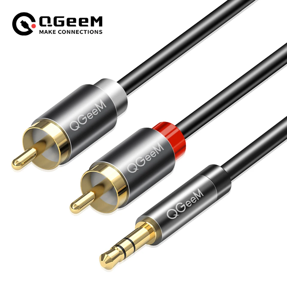 Home Cinema Beamer - Câble RCA QGeeM 2RCA vers 3.5mm,