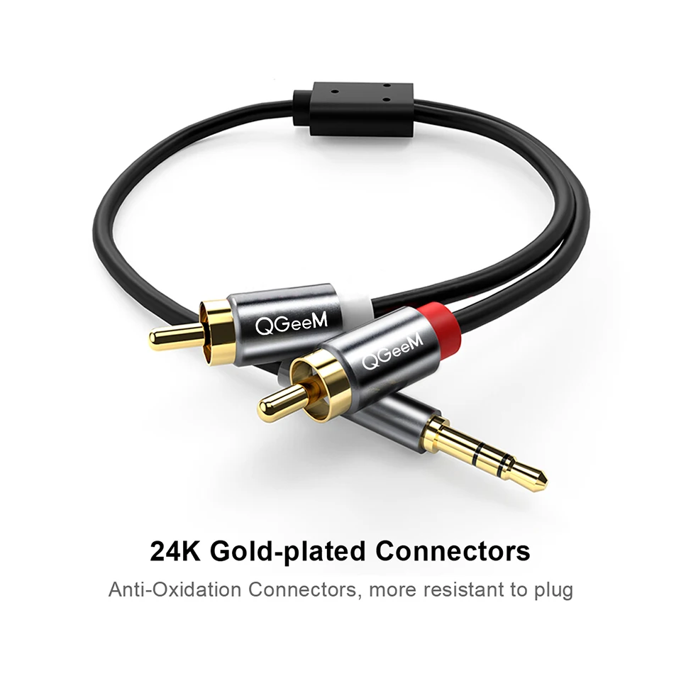 Câble RCA QGeeM 2RCA vers 3.5m - Home Cinema Beamer avis et prix